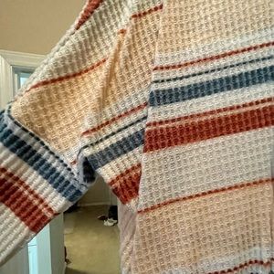 Waffle sweater shirt